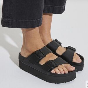 PAPILLIO by Birkenstock Arizona Flex Platform Slide Sandals NWT 36